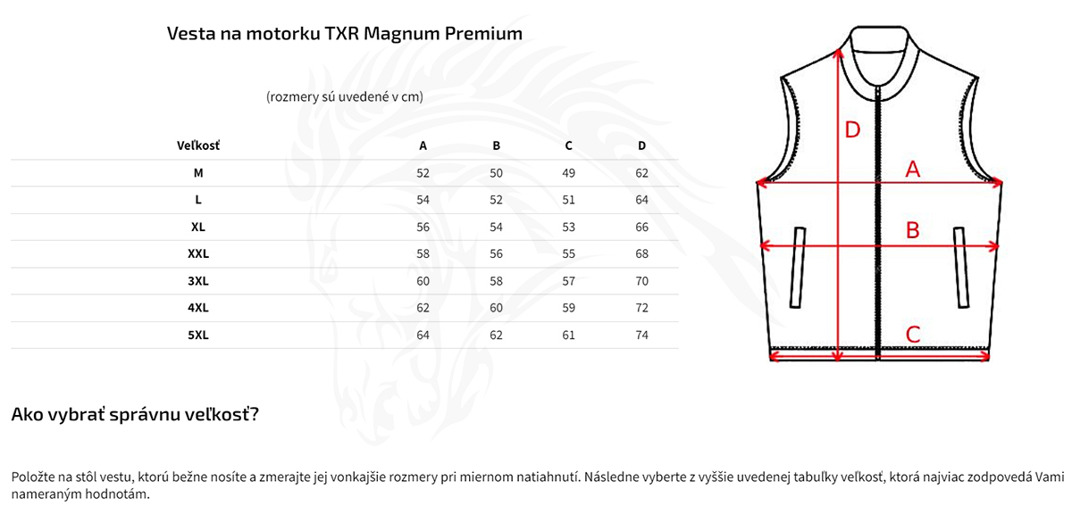 TXR Kožená vesta na motorku Magnum Premium XL